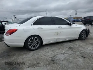 2018 Mercedes-Benz C with VIN WDDWF4JB1JR401947, listed as a Copart auction lot 48956665 with 93,467 mi miles and Salvage Title. Bid and sale history available at carsss.com. Image 3.