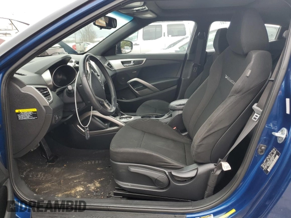 2017 Hyundai Veloster with VIN KMHTC6AD8HU324368, listed as a Copart auction lot 37286853 with 90,777 mi miles. Bid and sale history available at carsss.com. Image 7.