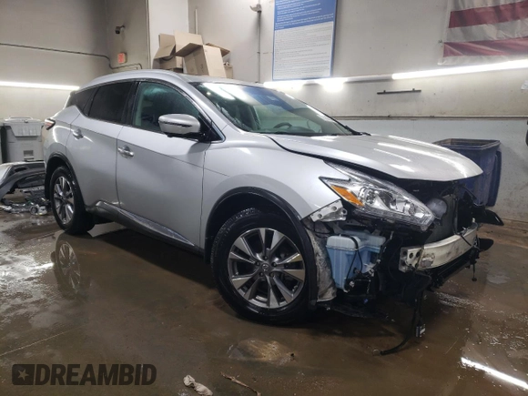 2017 Nissan Murano SL with VIN 5N1AZ2MH9HN174536, listed as a Copart auction lot 52238205 with 39,670 mi miles and Salvage Title. Bid and sale history available at carsss.com. Image 4.