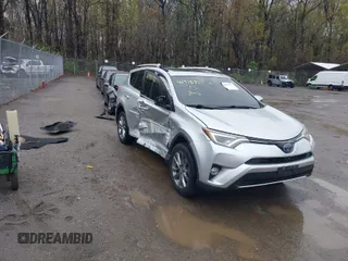 2016 Toyota RAV4 Hybrid Limited with VIN JTMDJREV8GD024637, listed as a IAAI auction lot 41978721 with 111,895 mi miles. Bid and sale history available at carsss.com. Image 1.