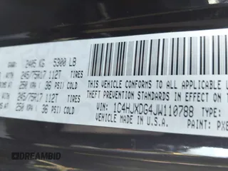 2018 Jeep Wrangler Unlimited Sport с VIN 1C4HJXDG4JW110788, выставлен на аукционе IAAI как лот 41796075 с пробегом 69 378 миль миль и . История ставок и продаж доступна на DreamBid. Изображение 9.