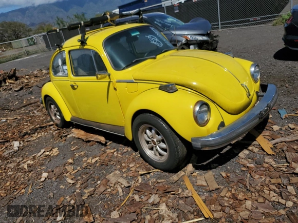 1974 Volkswagen Beetle with VIN 1342675695, listed as a Copart auction lot 71269974 with 18,636 mi miles and Salvage Title. Bid and sale history available at DreamBid. Image 4.