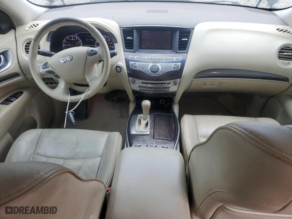 2013 Infiniti JX35 with VIN 5N1AL0MN2DC302827, listed as a Copart auction lot 80871724 with 182,921 mi miles and Salvage Title. Bid and sale history available at carsss.com. Image 8.