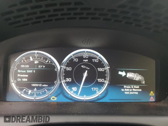 2013 Jaguar XJ with VIN SAJWA2G1XDLV55349, listed as a Copart auction lot 86587444 with 160,513 mi miles and Clean Title. Bid and sale history available at carsss.com. Image 9.