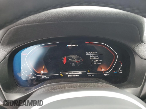 2020 BMW X4 M40i with VIN 5UX2V5C06LLE69603, listed as a Copart auction lot 49705043 with 31,939 mi miles. Bid and sale history available at carsss.com. Image 9.