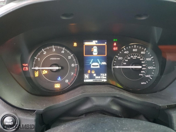 2022 Subaru Impreza with VIN 4S3GKAB66N3603881, listed as a Copart auction lot 42916965 with 34,419 mi miles and Salvage Title. Bid and sale history available at carsss.com. Image 9.