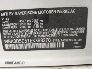 2014 BMW 3 Series 328d xDrive z VIN WBA3D5C51EKX98278, wystawiony jako IAAI lot #41775547 z przebiegiem 211 480 mil mil oraz . Historia ofert i sprzedaży dostępna na DreamBid. Obrazek 9.