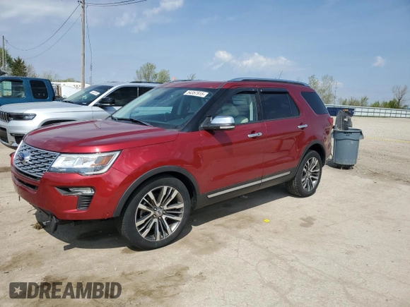 2019 Ford Explorer Platinum с VIN 1FM5K8HT1KGA40736, выставлен на аукционе Copart как лот 54357915 с пробегом 67 164 миль миль и Списание • Salvage title. История ставок и продаж доступна на DreamBid. Изображение 1.