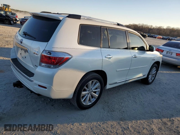 2012 Toyota Highlander Hybrid Limited with VIN JTEDC3EH8C2008554, listed as a Copart auction lot 83476734 with 121,993 mi miles and Salvage Title. Bid and sale history available at carsss.com. Image 3.