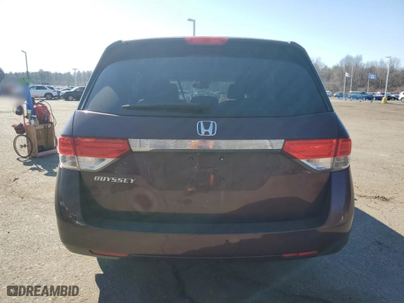 2014 Honda Odyssey EX-L with VIN 5FNRL5H67EB014846, listed as a Copart auction lot 48532875 with 144,626 mi miles and Salvage Title. Bid and sale history available at carsss.com. Image 6.