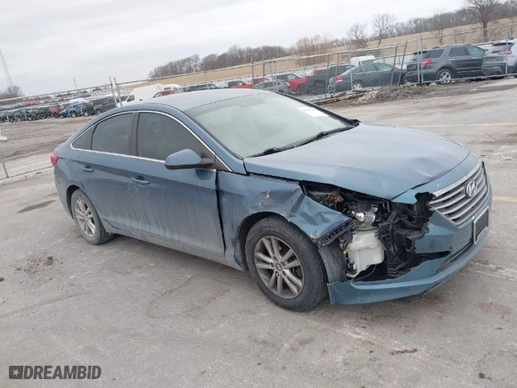 2017 Hyundai Sonata 2.4L with VIN 5NPE24AF6HH497550, listed as a IAAI auction lot 41707185 with 135,797 mi miles. Bid and sale history available at carsss.com. Image 1.