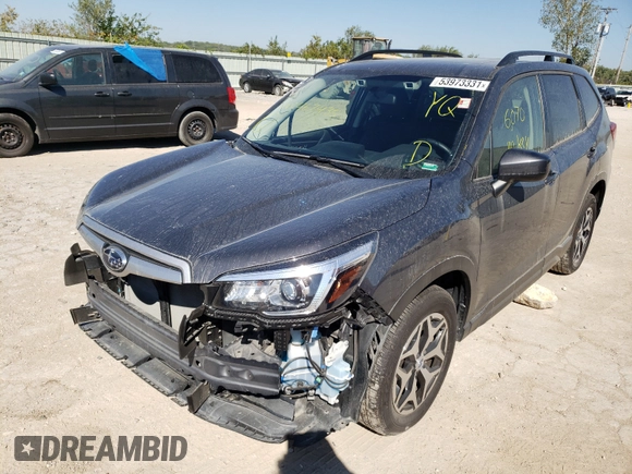 2020 Subaru Forester Premium with VIN JF2SKAJCXLH467435, listed as a Copart auction lot 53973331 with 6,070 mi miles and Salvage Title. Bid and sale history available at carsss.com. Image 2.