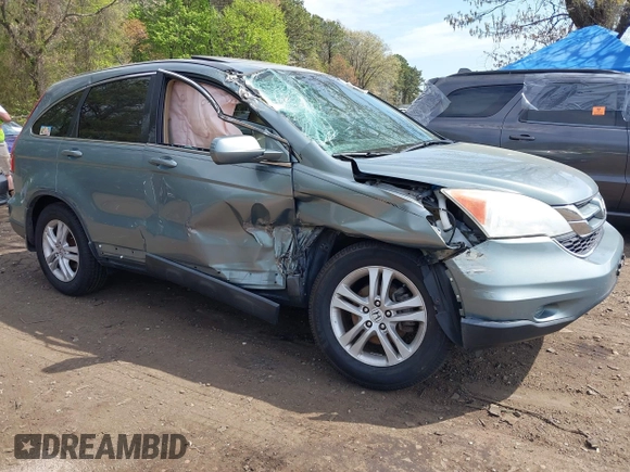 2010 Honda CR-V EX-L with VIN 5J6RE3H72AL015959, listed as a IAAI auction lot 42144680 with 107,345 mi miles and . Bid and sale history available at carsss.com. Image 1.