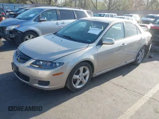 2008 Mazda 6 i Sport VE with VIN 1YVHP80C785M44458, listed as a IAAI auction lot 41993477 with 259,789 mi miles. Bid and sale history available at carsss.com. Image 2.