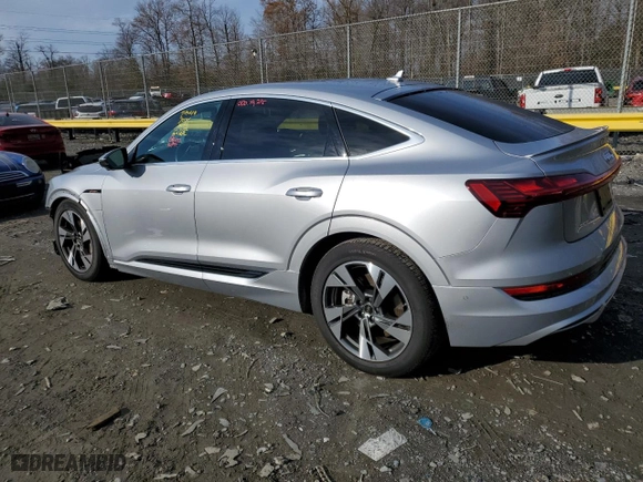 2023 Audi e-tron Sportback S line Premium Plus with VIN WA12AAGE4PB010178, listed as a Copart auction lot 78655193 with 12,275 mi miles and Salvage Title. Bid and sale history available at carsss.com. Image 2.