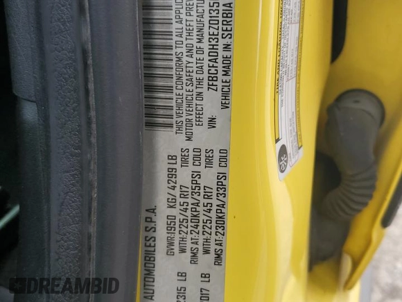 2014 FIAT 500L Trekking with VIN ZFBCFADH3EZ013560, listed as a Copart auction lot 58624435 with 161,669 mi miles and Non repairable. Bid and sale history available at DreamBid. Image 12.