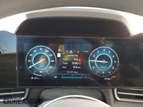 2024 Hyundai Elantra SEL with VIN KMHLM4DG4RU647339, listed as a Copart auction lot 61629065 with 37,322 mi miles and Salvage title. Bid and sale history available at DreamBid. Image 9.