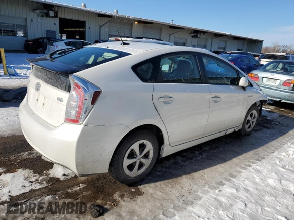 2013 Toyota Prius One with VIN JTDKN3DU6D5628047, listed as a Copart auction lot 89171655 with 150,815 mi miles and Salvage Title. Bid and sale history available at carsss.com. Image 3.