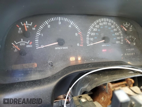 1998 Dodge 1500 with VIN 1B7HC13Z0WJ224754, listed as a Copart auction lot 55836285 with 164,245 mi miles and Clean Title. Bid and sale history available at DreamBid. Image 9.