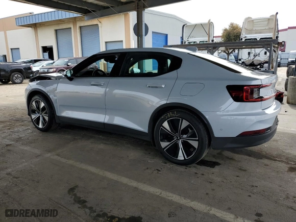 2023 Polestar 2 with VIN YSMED3KA9PL154219, listed as a Copart auction lot 49926005 with 57,231 mi miles and Clean Title. Bid and sale history available at carsss.com. Image 2.
