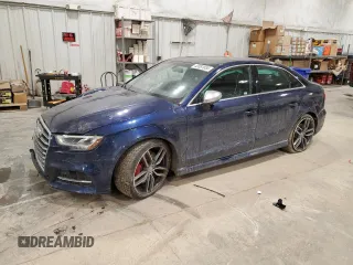 2017 Audi S3 Premium Plus with VIN WAUB1GFF2H1055563, listed as a Copart auction lot 43581855 with 37,969 mi miles and Clean Title. Bid and sale history available at carsss.com. Image 1.