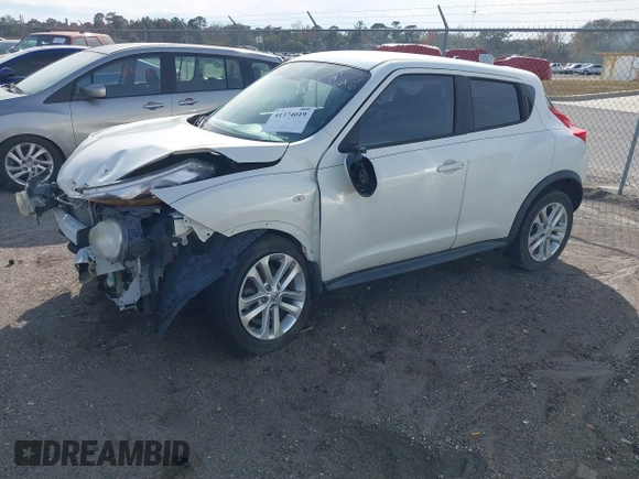 2014 Nissan Juke S with VIN JN8AF5MR7ET356853, listed as a IAAI auction lot 41374019 with Not Provided miles. Bid and sale history available at carsss.com. Image 2.