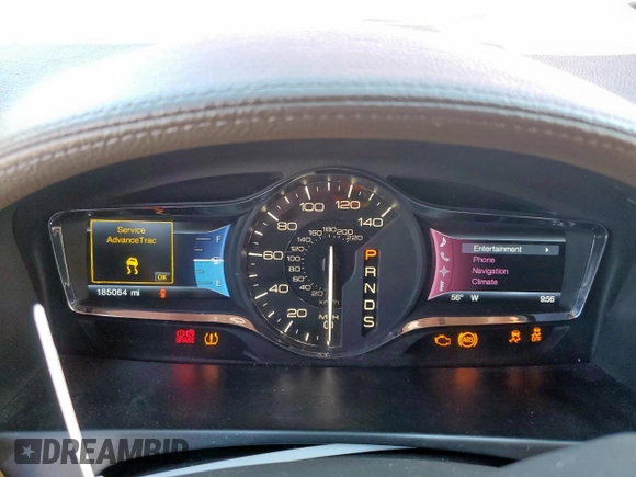2013 Lincoln MKX with VIN 2LMDJ6JK2DBL35945, listed as a Copart auction lot 47846535 with 185,064 mi miles and Salvage Title. Bid and sale history available at carsss.com. Image 9.