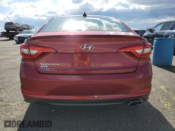 2016 Hyundai Sonata 2.4L with VIN 5NPE24AF2GH292743, listed as a Copart auction lot 52705145 with 41,948 mi miles and Salvage Title. Bid and sale history available at carsss.com. Image 6.