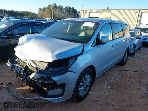 2021 Kia Sedona EX with VIN KNDMB5C19M6671635, listed as a IAAI auction lot 41146597 with 43,070 mi miles. Bid and sale history available at carsss.com. Image 2.