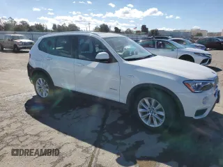 2017 BMW X3 sDrive28i with VIN 5UXWZ7C54H0U47165, listed as a Copart auction lot 49255465 with 57,242 mi miles and Salvage Title. Bid and sale history available at DreamBid. Image 4.