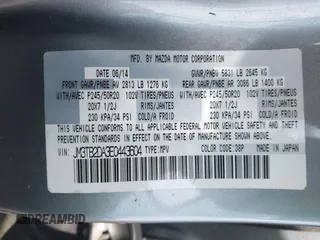 2014 Mazda CX-9 Grand Touring с VIN JM3TB2DA3E0443604, выставлен на аукционе IAAI как лот 42456552 с пробегом 150 053 миль миль и . История ставок и продаж доступна на DreamBid. Изображение 9.