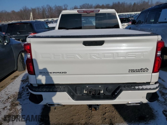 2020 Chevrolet Silverado 1500 High Country with VIN 3GCUYHET3LG116532, listed as a Copart auction lot 88766315 with 119,062 mi miles and Salvage Title. Bid and sale history available at carsss.com. Image 6.