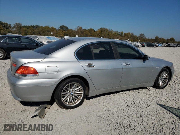 2004 BMW 7 Series 745i with VIN WBAGL63454DP71959, listed as a Copart auction lot 78001354 with Not Provided miles and Salvage Title. Bid and sale history available at DreamBid. Image 3.