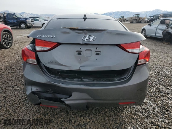 2013 Hyundai Elantra Limited with VIN 5NPDH4AE7DH449924, listed as a Copart auction lot 45911945 with 108,559 mi miles and Salvage Title. Bid and sale history available at DreamBid. Image 6.