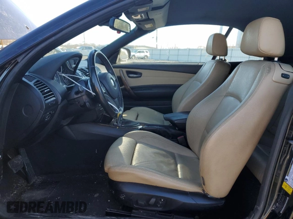 2011 BMW 1 Series 128i with VIN WBAUN1C51BVH82671, listed as a Copart auction lot 43661475 with 115,129 mi miles and Salvage Title. Bid and sale history available at carsss.com. Image 7.