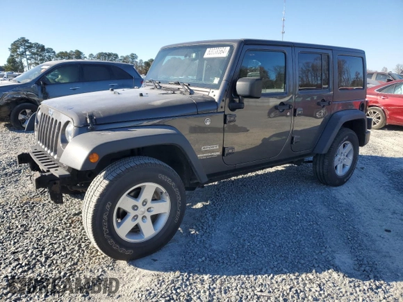 2018 Jeep Wrangler JK Unlimited Sport S with VIN 1C4BJWDG5JL909903, listed as a Copart auction lot 83998564 with 126,559 mi miles and Salvage Title. Bid and sale history available at carsss.com. Image 1.