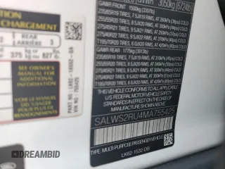 2021 Land Rover Range Rover Sport HST z VIN SALWS2RU4MA755425, wystawiony jako Copart lot #59090315 z przebiegiem 50 234 mil mil oraz Nie do naprawy • Non repairable. Historia ofert i sprzedaży dostępna na DreamBid. Obrazek 14.