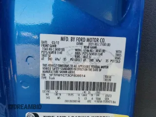 2012 Ford F-150 XL z VIN 1FTFW1CT3CFB39514, wystawiony jako Copart lot #55884635 z przebiegiem Nie podano mil oraz Tytuł czysty. Historia ofert i sprzedaży dostępna na DreamBid. Obrazek 12.