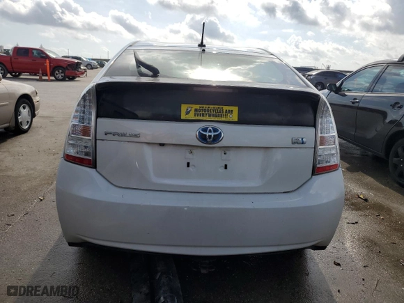 2010 Toyota Prius II with VIN JTDKN3DU3A0224227, listed as a Copart auction lot 43269435 with 187,389 mi miles and Salvage Title. Bid and sale history available at carsss.com. Image 6.