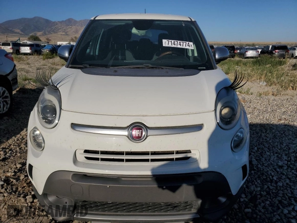 2014 FIAT 500L Trekking with VIN ZFBCFADH6EZ011642, listed as a Copart auction lot 71474774 with 104,327 mi miles and Salvage Title. Bid and sale history available at carsss.com. Image 5.