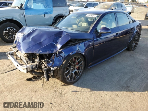 2018 Audi S4 Premium Plus with VIN WAUB4AF47JA145008, listed as a Copart auction lot 84908084 with 64,700 mi miles and Salvage Title. Bid and sale history available at carsss.com. Image 1.