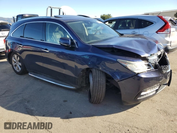 2016 Acura MDX w/Advance with VIN 5FRYD4H97GB043374, listed as a Copart auction lot 41376745 with 143,234 mi miles and Salvage Title. Bid and sale history available at carsss.com. Image 4.