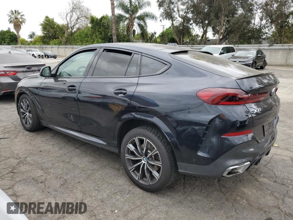 2025 BMW X6 xDrive40i with VIN 5UX33EX00S9W74119, listed as a Copart auction lot 53427535 with 20,282 mi miles and Clean Title. Bid and sale history available at carsss.com. Image 2.