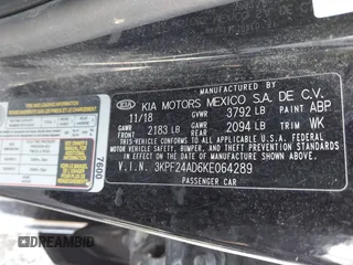 2019 Kia Forte LXS with VIN 3KPF24AD6KE064289, listed as a IAAI auction lot 41865058 with 150,593 mi miles and . Bid and sale history available at DreamBid. Image 9.