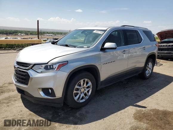 2018 Chevrolet Traverse LT Cloth with VIN 1GNERGKW7JJ259013, listed as a Copart auction lot 60332165 with 111,339 mi miles and Salvage title. Bid and sale history available at DreamBid. Image 1.