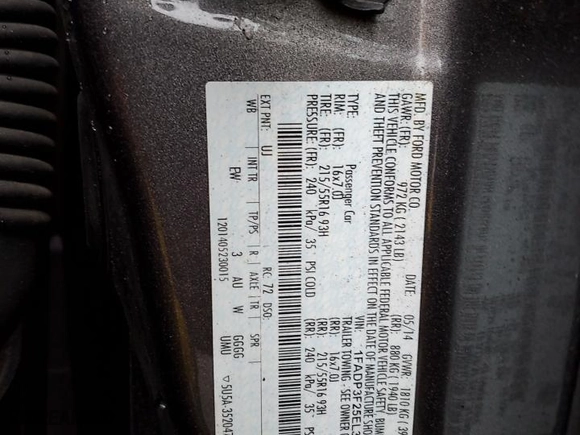 2014 Ford Focus SE with VIN 1FADP3F25EL322488, listed as a Copart auction lot 50078365 with 198,464 mi miles and Salvage Title. Bid and sale history available at carsss.com. Image 12.