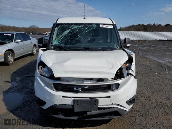 2022 Ram ProMaster City Cargo Tradesman with VIN ZFBHRFAB0N6W68559, listed as a Copart auction lot 51161655 with 57,072 mi miles and Salvage title. Bid and sale history available at DreamBid. Image 5.