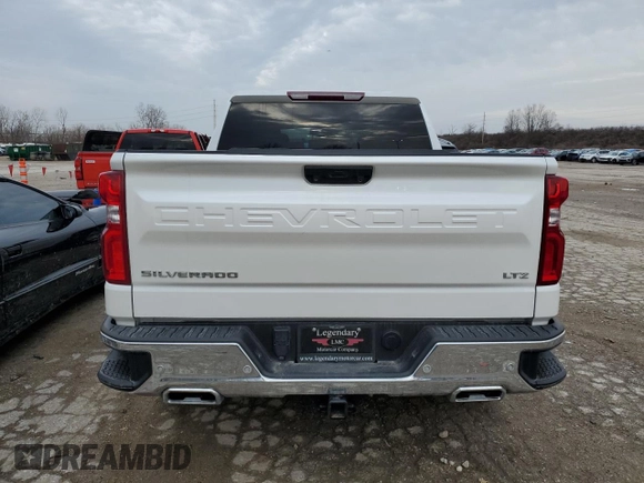 2023 Chevrolet Silverado 1500 LTZ with VIN 3GCUDGE87PG355184, listed as a Copart auction lot 85741044 with 44,075 mi miles and Salvage Title. Bid and sale history available at carsss.com. Image 6.
