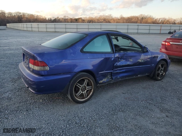 2000 Honda Civic Si with VIN 1HGEM1153YL097118, listed as a Copart auction lot 41491865 with 280,506 mi miles and Salvage Title. Bid and sale history available at carsss.com. Image 3.