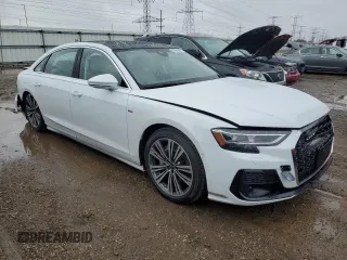 2024 Audi A8 with VIN WAULDAF85RN011982, listed as a Copart auction lot 86863894 with 1,138 mi miles and Salvage Title. Bid and sale history available at carsss.com. Image 4.